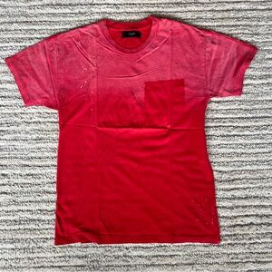 Amiri Red Gradient Men's Tshirt Size Medium Short Sleeve